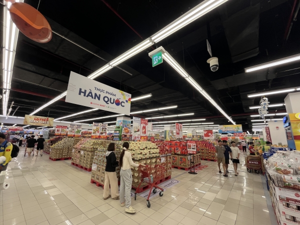 롯데마트베트남 남사이공점 내 별도로 마련된 한국식품 코너. (사진=이승윤)