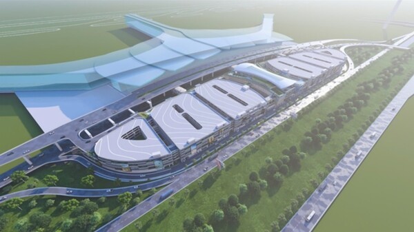 베트남 롱탄신공항 화물터미널 조감도. 베트남 최대 건설사 코테콘이 이끄는 컨소시엄이 롱탄국제공항의 3.4조동(1.3억달러) 규모 화물터미널 사업을 수주했다. (조감도=코테콘)