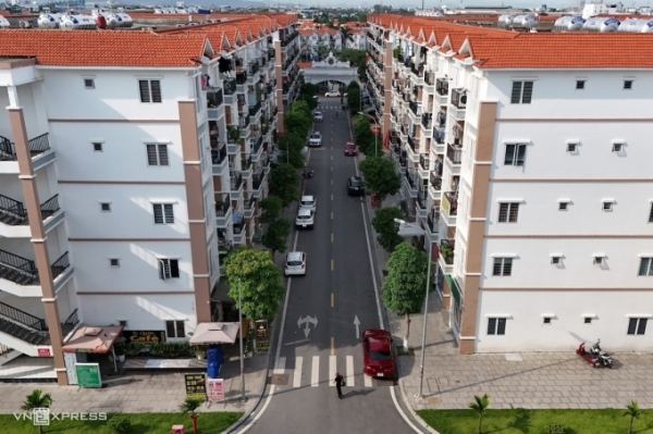 베트남 북부 하이퐁시의 한 사회주택단지.&nbsp;베트남정부가 사회주택 개발을 가속화하기 위해 국가주택개발기금 설립을 추진한다. (사진=VnExpress/Le Tan)